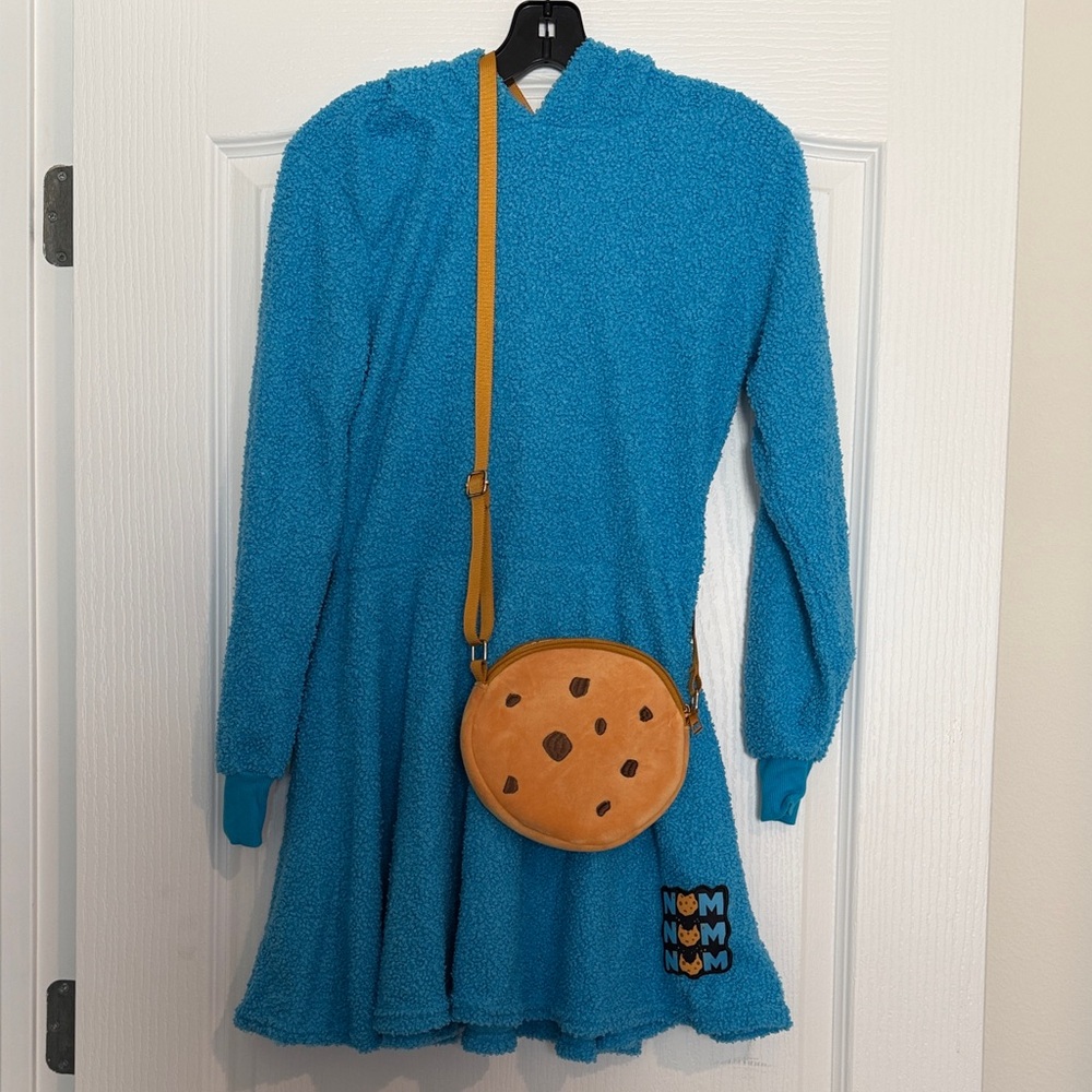 Spirit Cookie Monster Hooded Dress with Bag